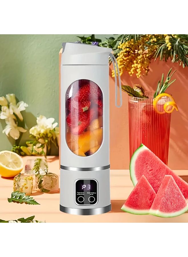 AOCIWE White Portable USB C Juicer Blender Smoothie Maker Digital Display 12000 RPM Auto Clean Travel Cup - Image 1